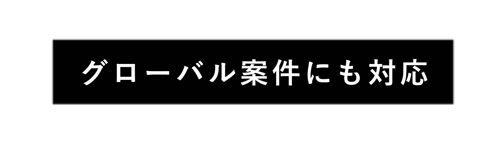グローバル案件にも対応